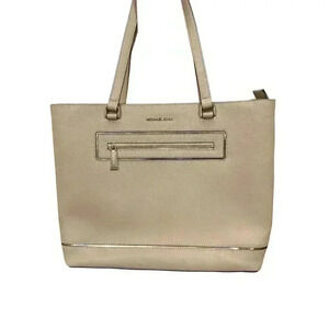 Michael Michael Kors Frame Out Large North South Tote in Oyster, Pre-Owned
